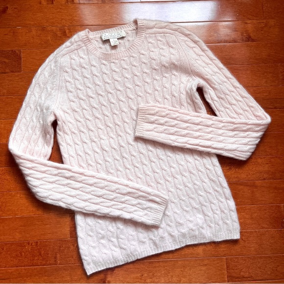 BELFORD exclusive for Saks Fifth Avenue cable knit cashmere wool sweater S - Picture 9 of 14